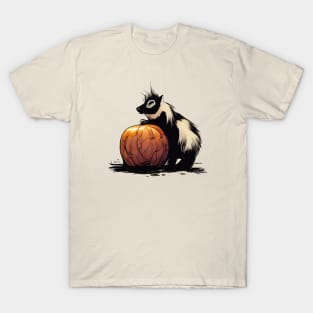 Baby skunk on a pumpkin T-Shirt